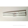 Plastic twist action ballpoint pen with silver/golden ring / hotels pens